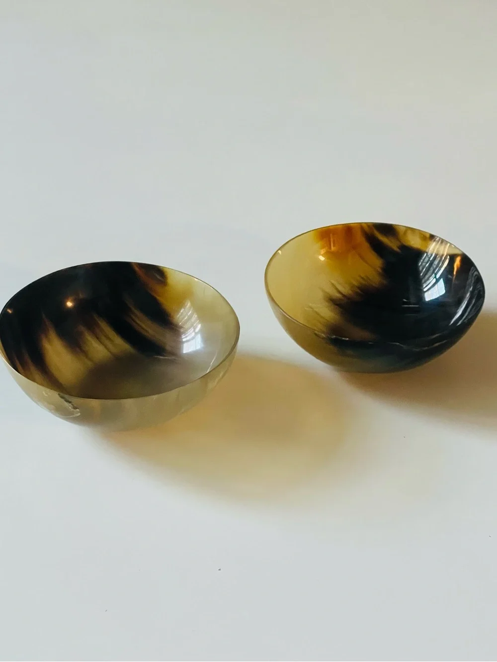 Set of Two Small Horn Bowls